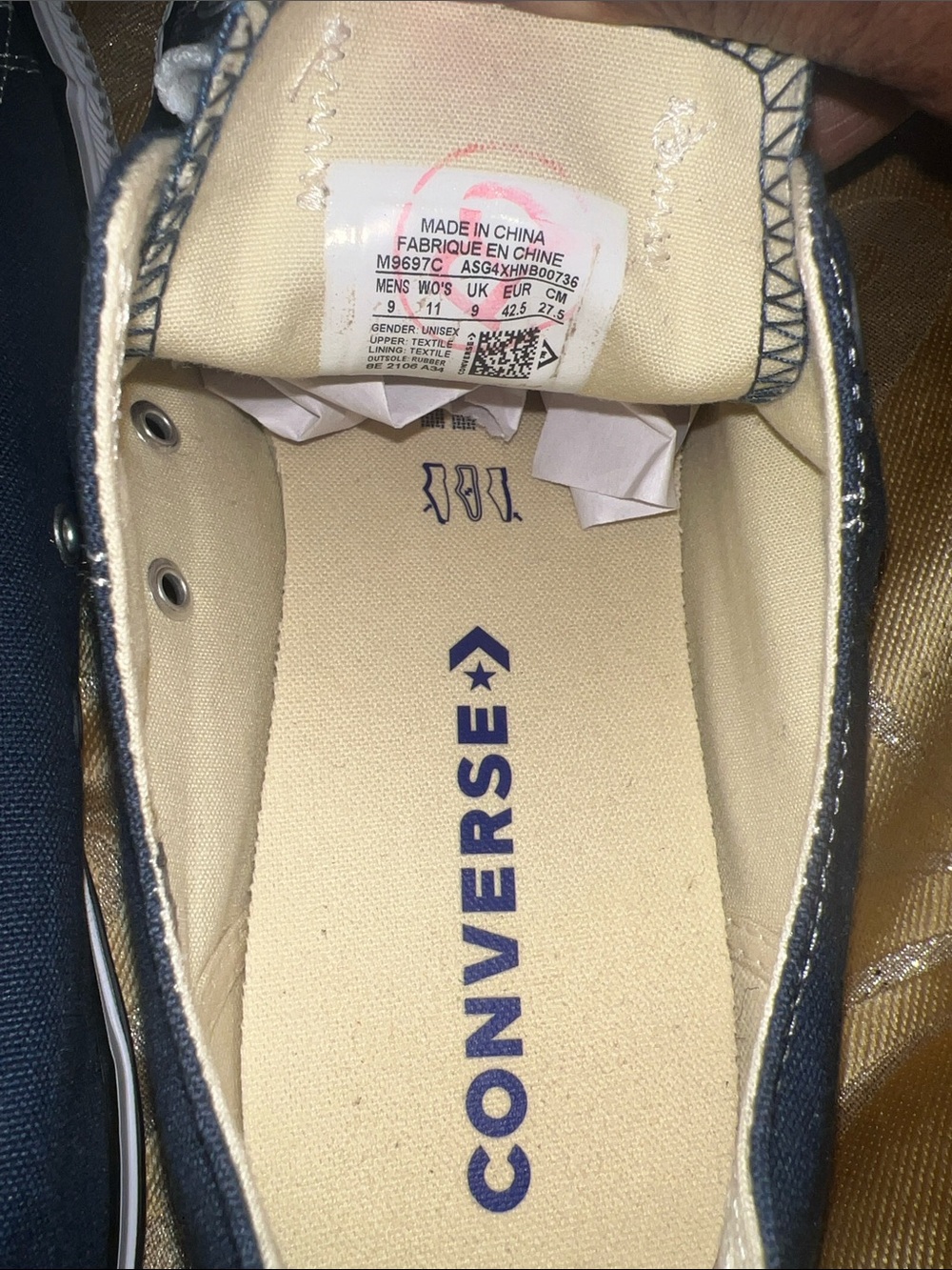 Converse Chuck Taylor All Star Low Top Navy Blue- Men 9/ Women 11 EUC - Picture 6 of 8